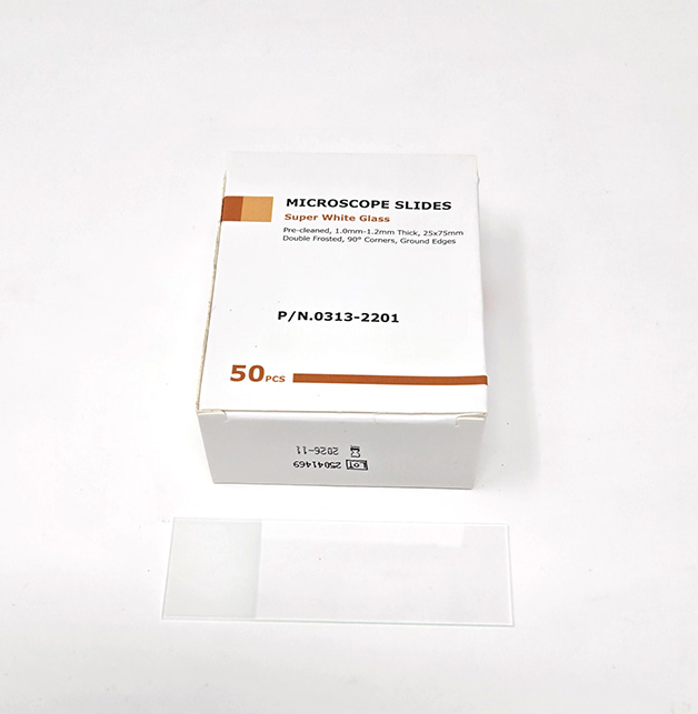 25 x 75 mm Microscope Slides (Super Clear White Glass), Pack of 50