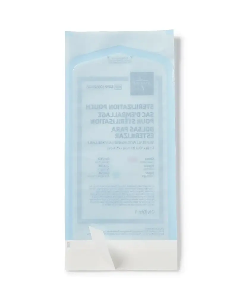 Medline Self-Sealing Steam Sterilization Pouch, 5.25" x 10" (13.34 cm x 25.4 cm) | MPP100525GS