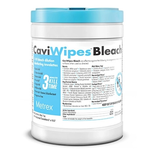 CaviWipes Bleach 6" x 10.5" | 11-1200